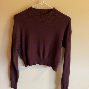La Hearts Brown Cropped Sweater